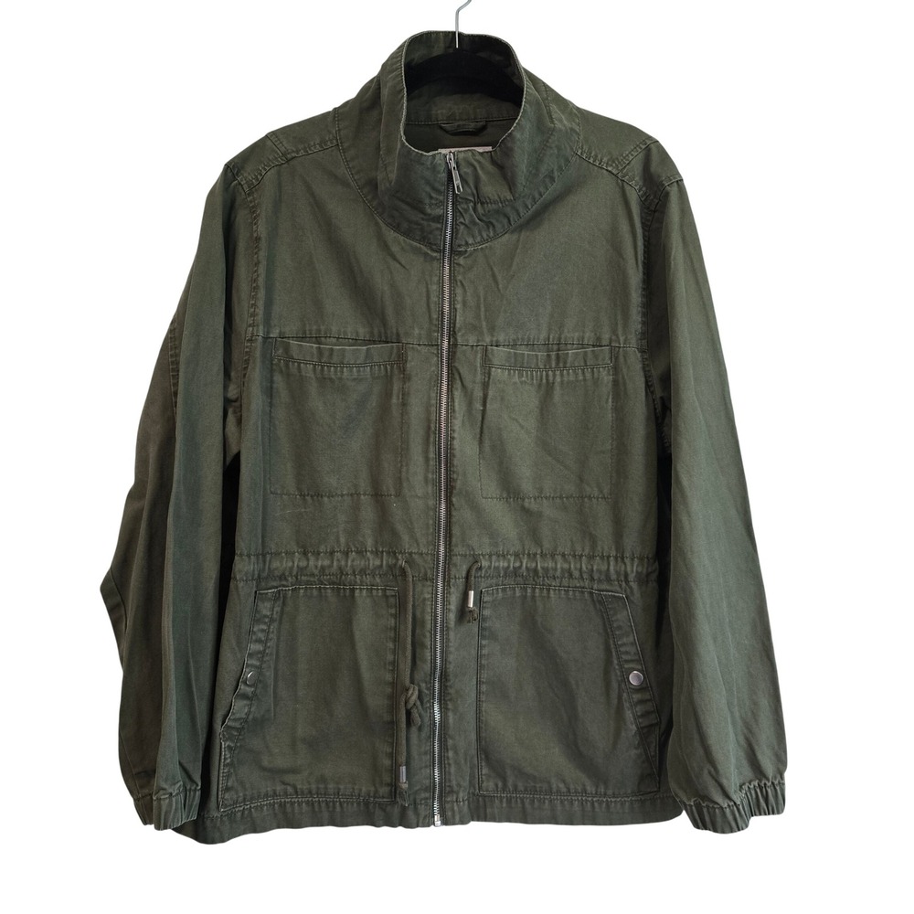 Old Navy Mens XXL Field Jacket Hunter Pines Green Cotton Utility Zip Up Coat